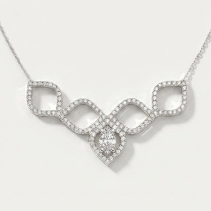 14k Geometrische Pavé Diamant Halskette, Zarte Rundgliederkette, Minimalistische Laborgezüchtete Diamantschmuck, Elegante Halskette, Perfektes Geschenk