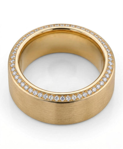 Round Lab Diamond Wedding Band