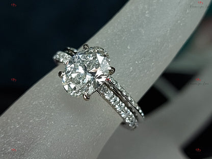 1.5 Ct Oval Lab Diamond Eternity Band