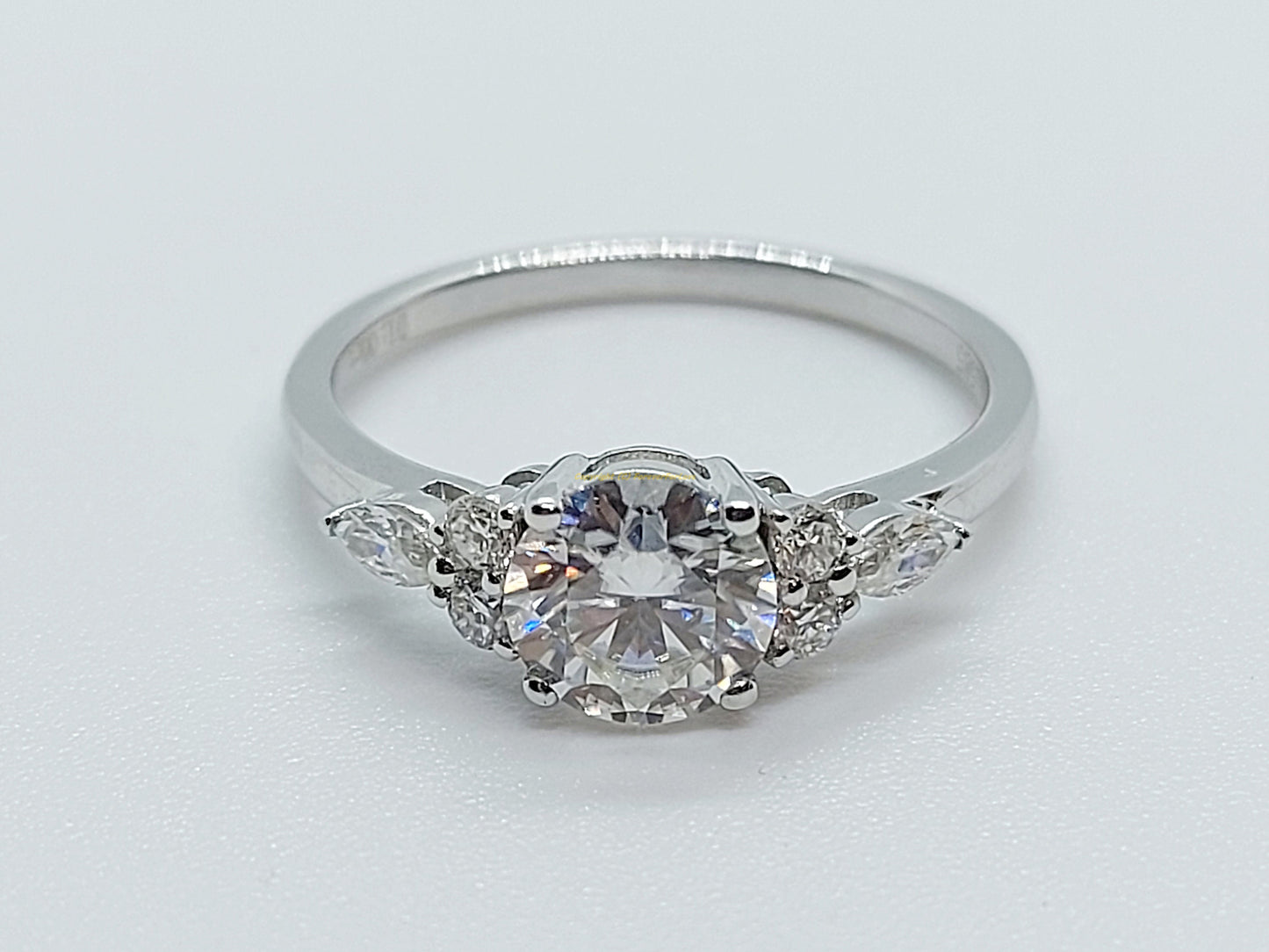 2 Karat Marquise Diamant Verlobungsring Marquise cut Moissanite engagement ring in Gold or Platinum — custom handcrafted by Forever For Love