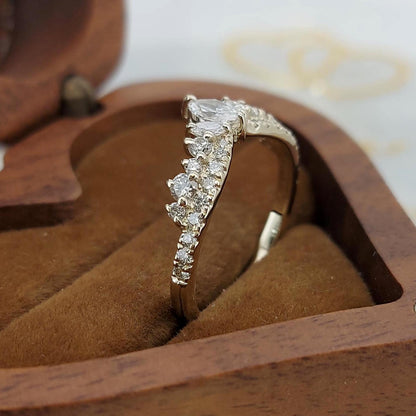 Marquise Lab Diamond Half Eternity Band