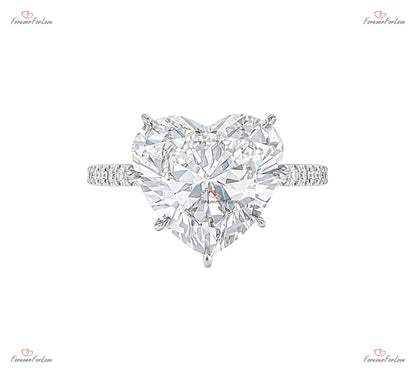 5 Ct Heart Moissanite Engagement Ring