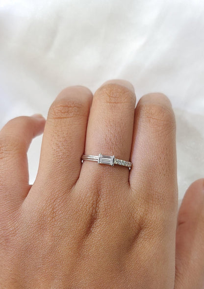 Baguette Lab Diamond Stacking Ring