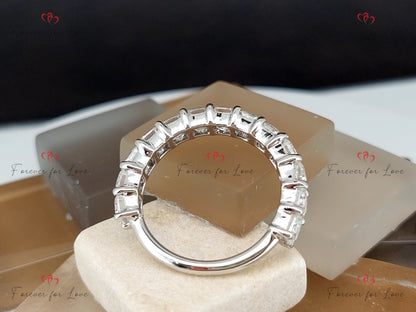Asscher Moissanite Eternity Band