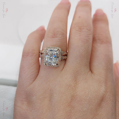 4 Ct Radiant Moissanite Eternity Band