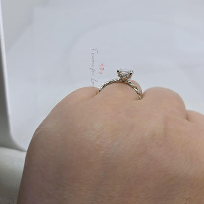 2.5 Ct IGI Certified Cushion Lab Diamond Engagement Ring