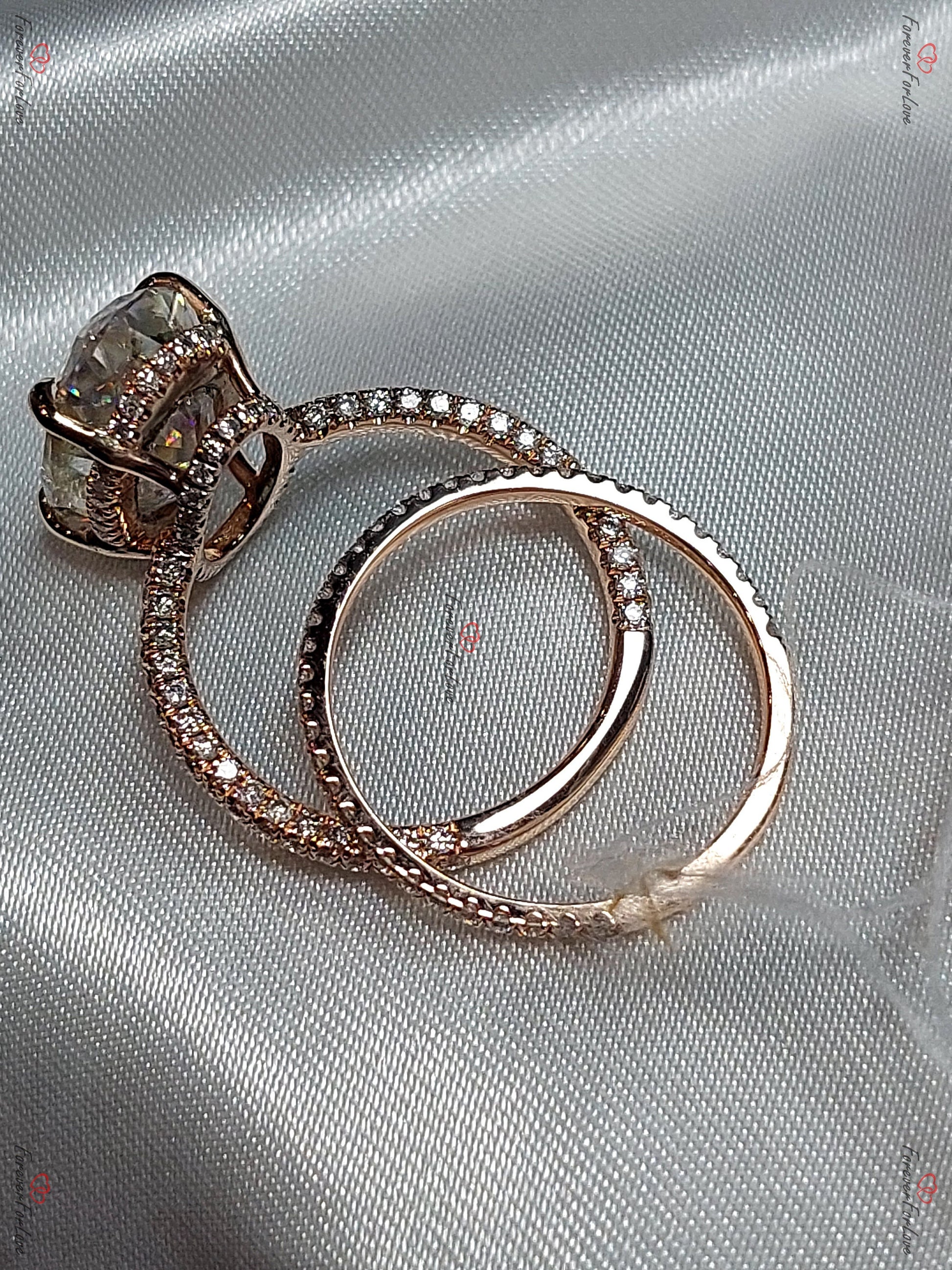 8 Ct Oval Natural Diamond, Moissanite Solitaire Engagement Ring