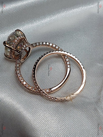 8 Ct Oval Natural Diamond, Moissanite Solitaire Engagement Ring