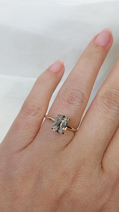 IGI Certified Old Mine Lab Diamond Solitaire Engagement Ring