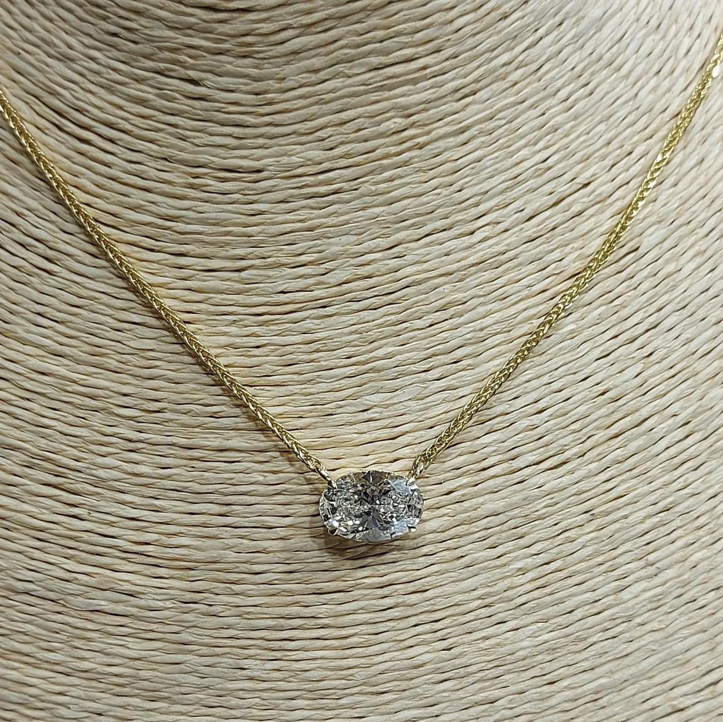5ct E, VVS2, IGI Certified Oval cut diamond Necklace, 14k Yellow Gold, Thick chain Pendant, Diamond Womens Necklace, Special Gift For Her. Moissanite engagement ring in Gold or Platinum — custom handcrafted by Forever For Love