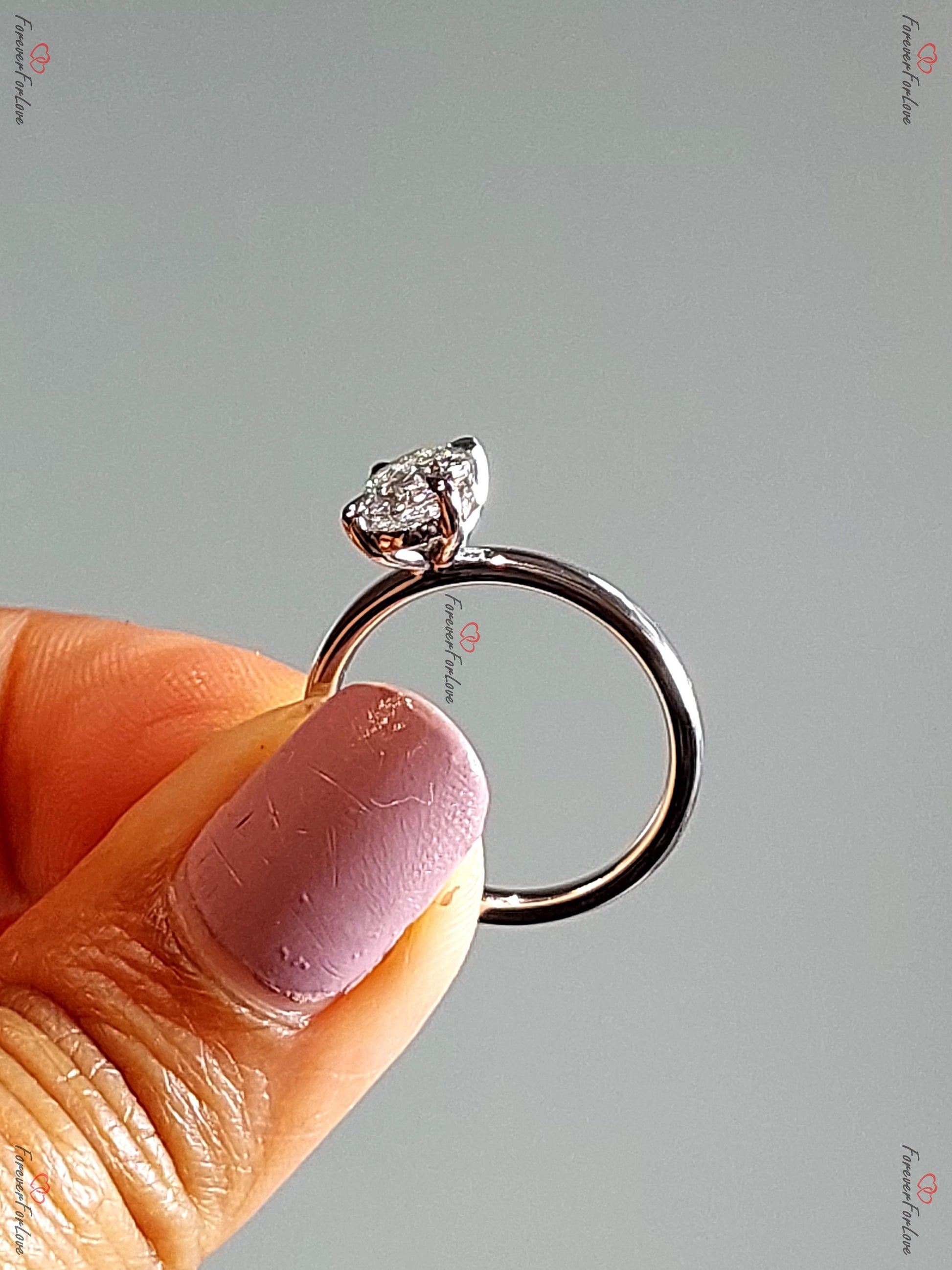 1 Ct Oval Natural Diamond Solitaire Engagement Ring