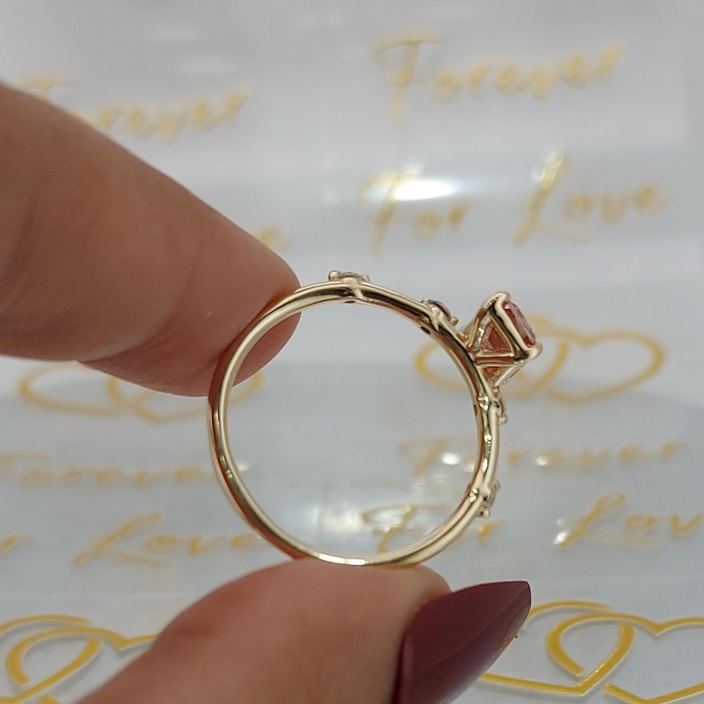 IGI Certified Emerald Lab Diamond Engagement Ring Emerald cut 1Ct Moissanite Brilliant Cut engagement ring in 935 Argentium Silver — custom handcrafted by Forever For Love