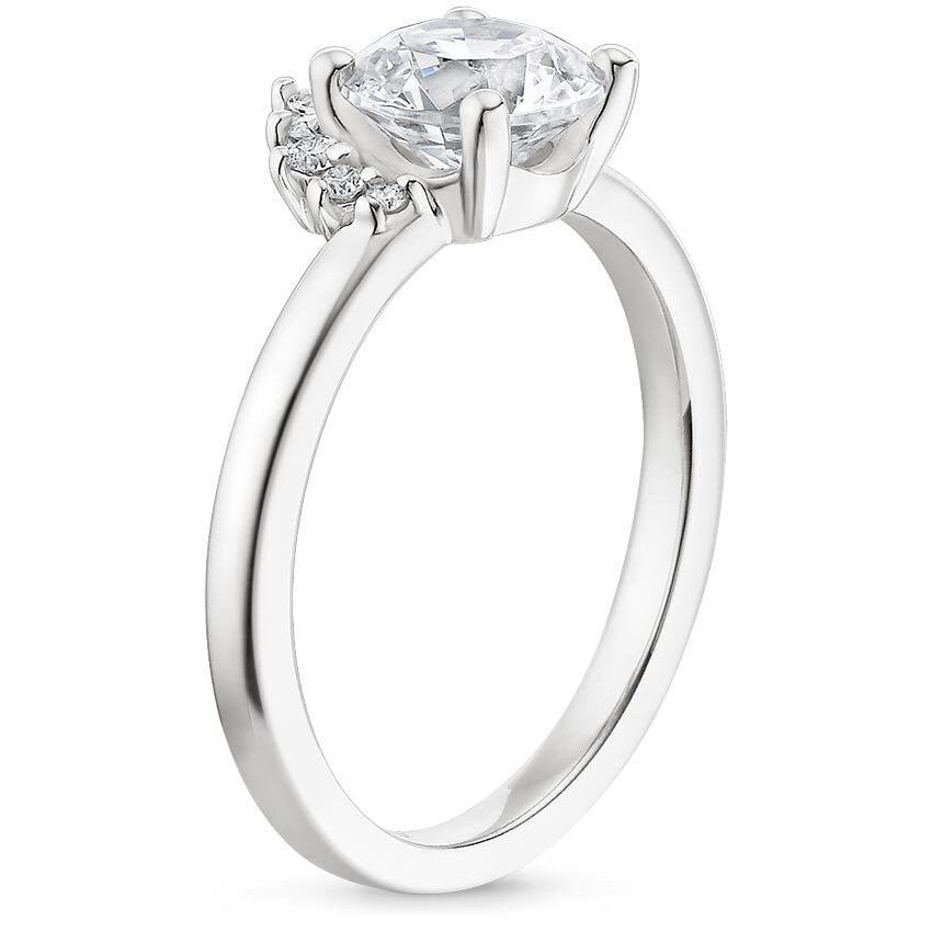 1 Ct Pear Diamond, Moissanite Solitaire Engagement Ring Pear cut 1Ct Moissanite Brilliant Cut engagement ring in 935 Argentium Silver — custom handcrafted by Forever For Love
