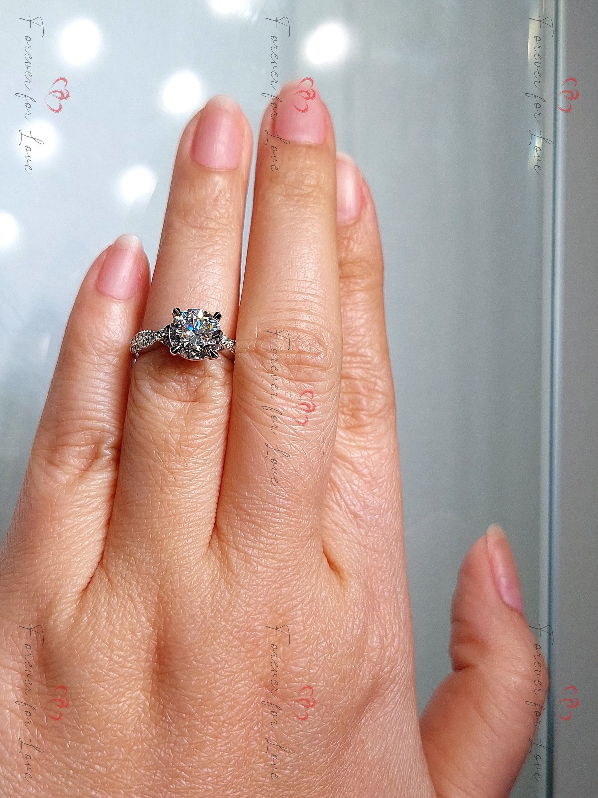 2 Ct IGI Certified Round Lab Diamond Solitaire Engagement Ring