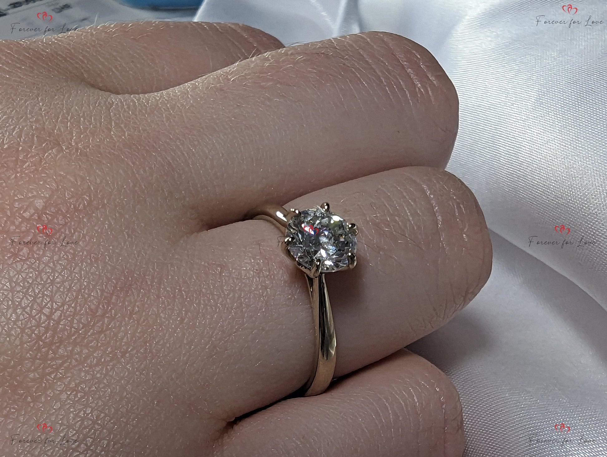 IGI Certified Round Lab Diamond Solitaire Ring