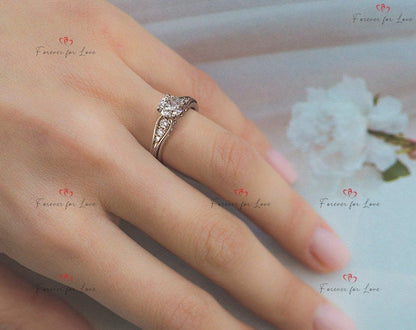 Round Lab Diamond Engagement Ring