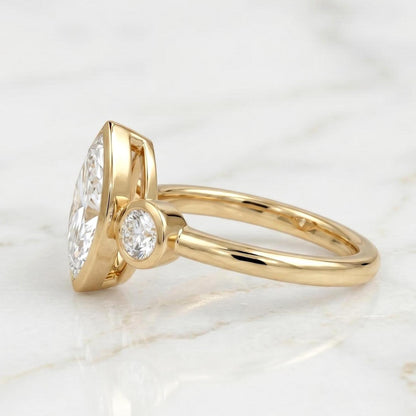 4.4 Ct IGI Certified Marquise Lab Diamond Engagement Ring