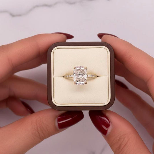 1.8 Ct IGI Certified Cushion Lab Diamond Solitaire Engagement Ring