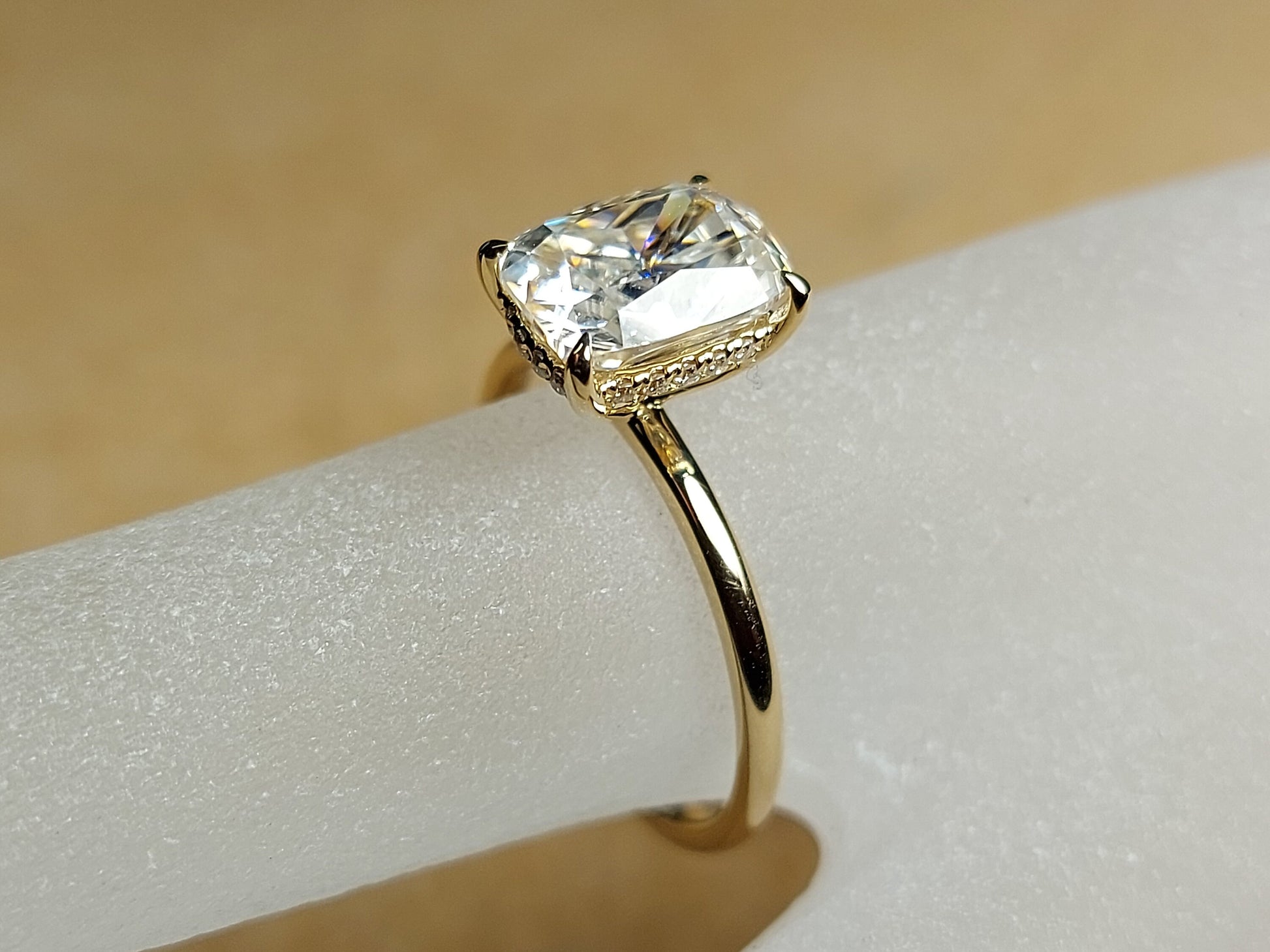 3 Ct Cushion Moissanite Eternity Band