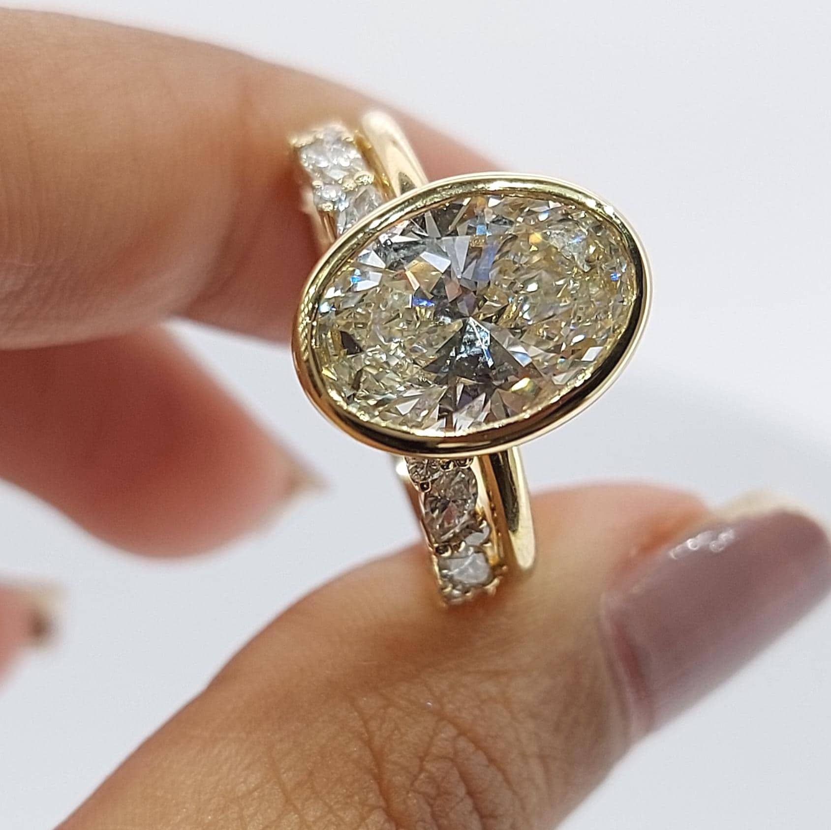 3.1 Ct Oval Lab Diamond Engagement Ring