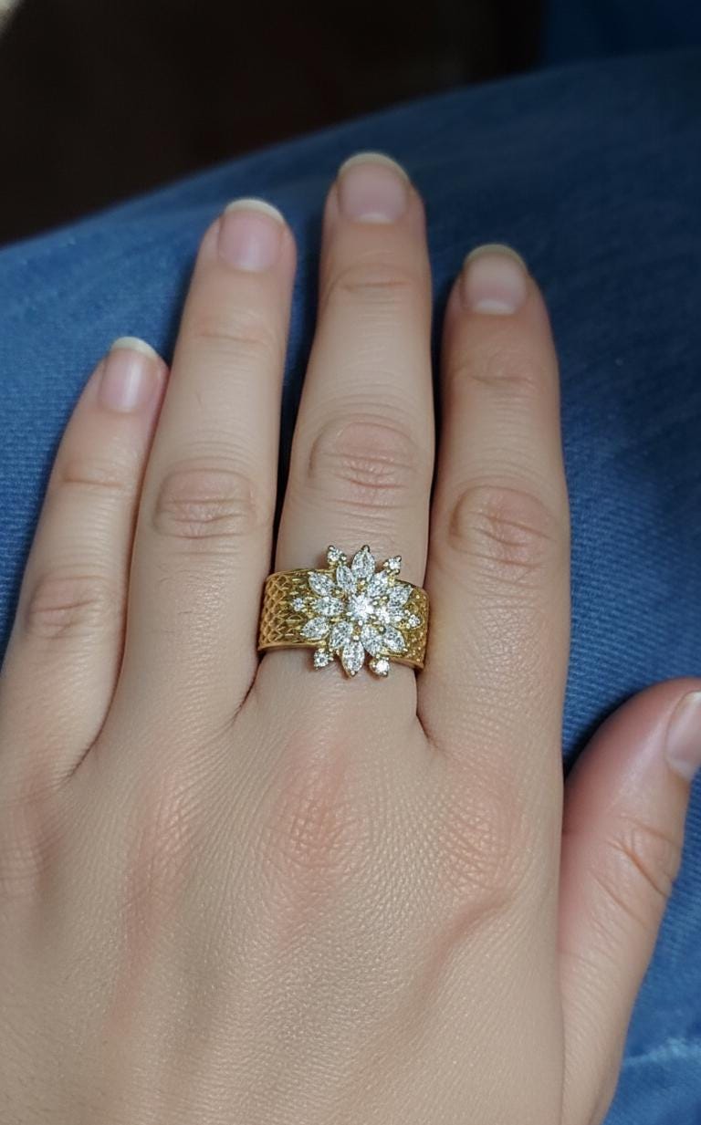 Pear Diamond Wedding Band