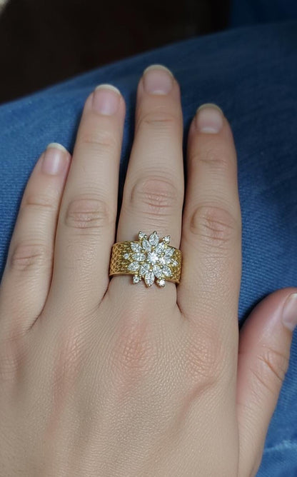Pear Diamond Wedding Band