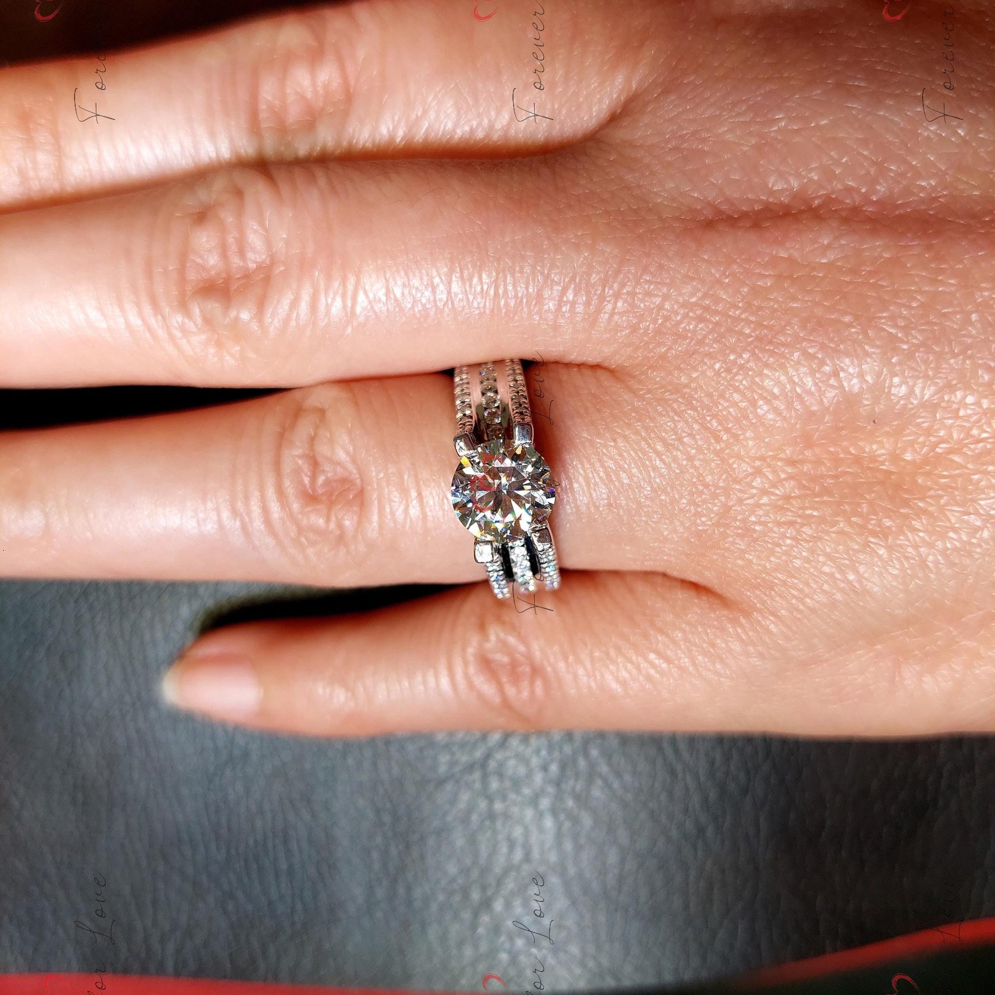 2 Ct IGI Certified Round Diamond Engagement Ring