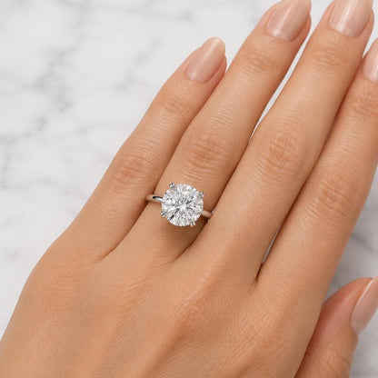 4 Ct IGI Certified Round Lab Diamond Solitaire Ring