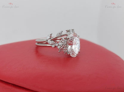 4 Ct Oval Lab Diamond Engagement Ring