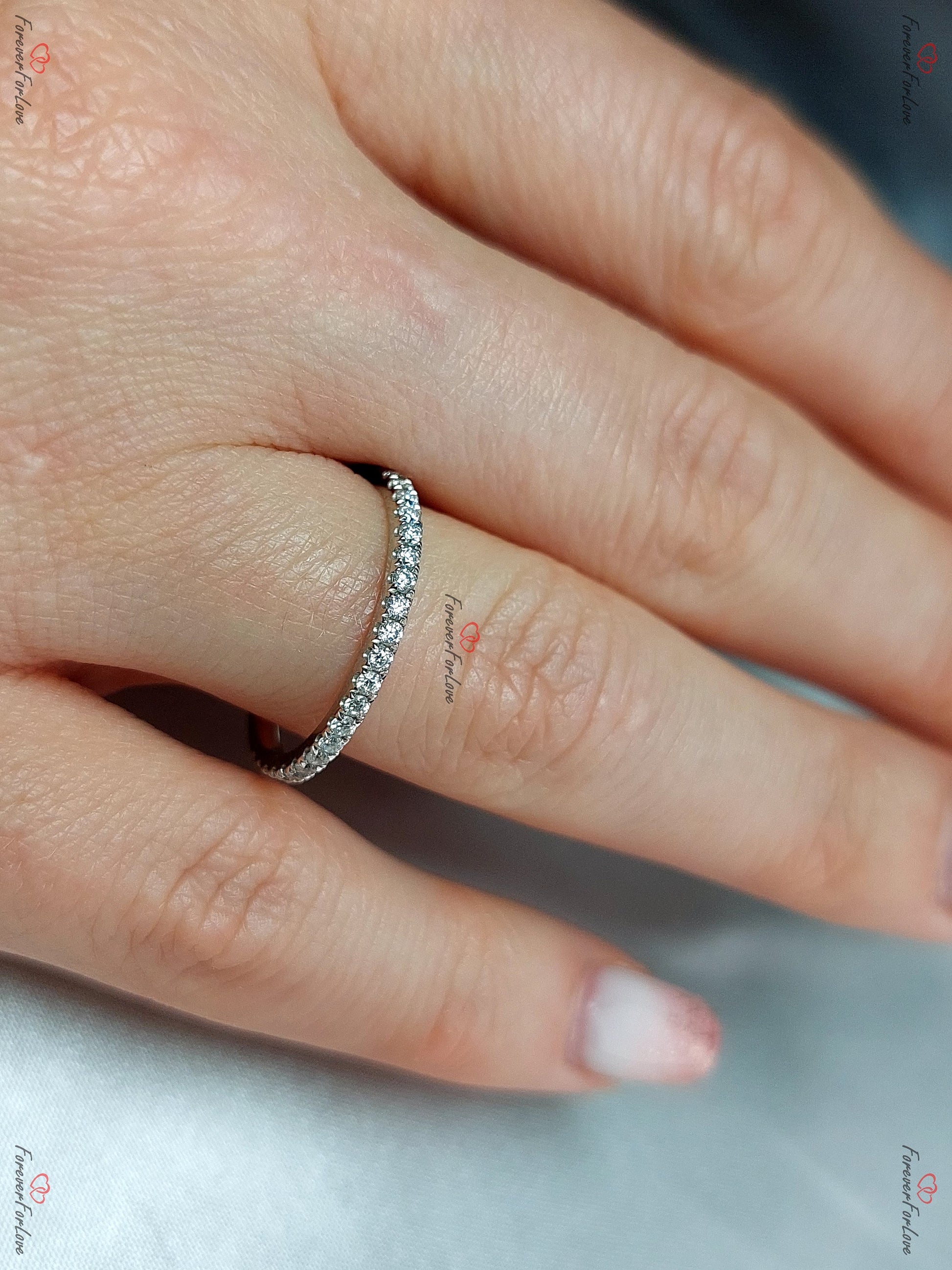 Natural Diamond Half Eternity Band