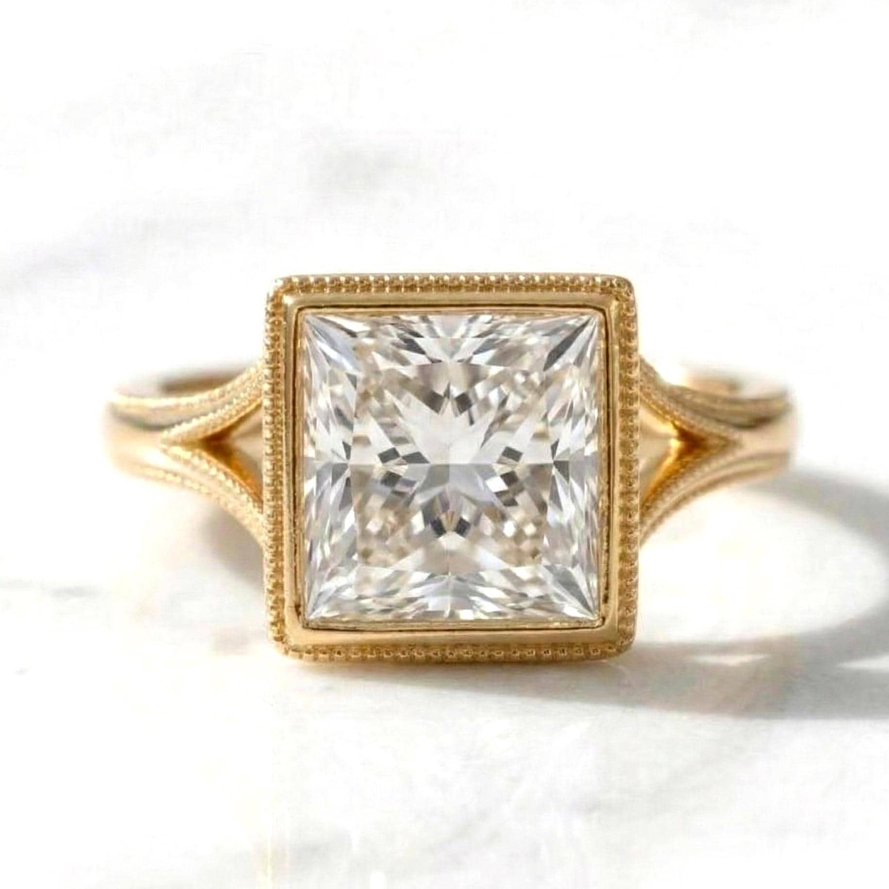 IGI Certified Emerald Lab Diamond Engagement Ring