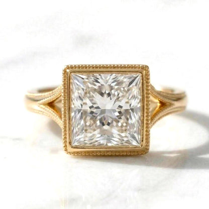IGI Certified Emerald Lab Diamond Engagement Ring