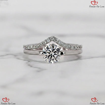 IGI Certified Round Lab Diamond Solitaire Engagement Ring