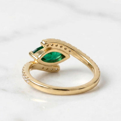 1.8 Ct Marquise Emerald Engagement Ring