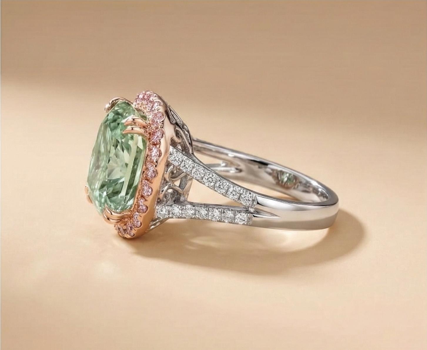 6.5 Ct IGI Certified Cushion Lab Diamond Engagement Ring