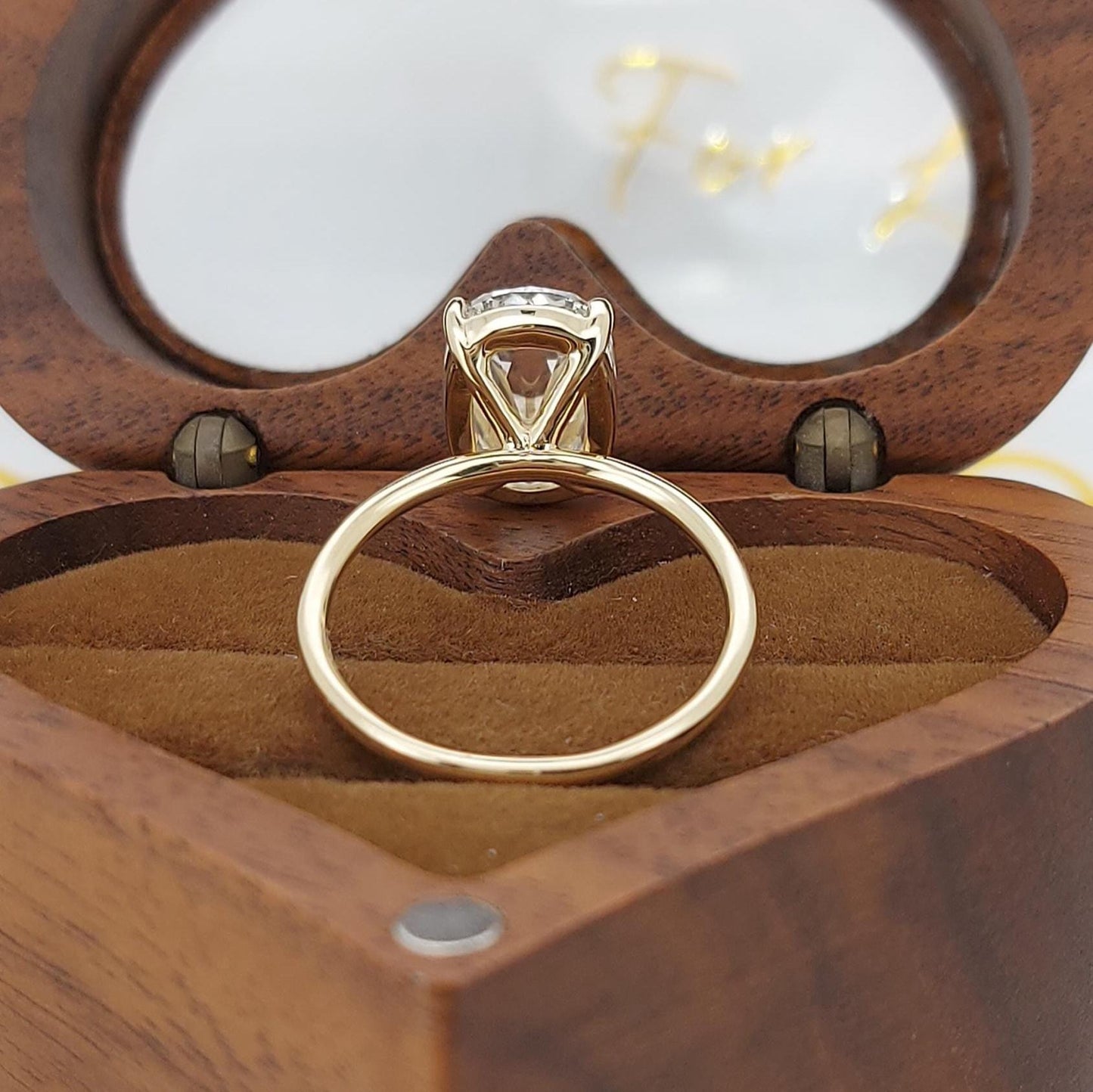 4 Ct IGI Certified Old Mine Lab Diamond Solitaire Engagement Ring 1Ct Moissanite Brilliant Cut engagement ring in 935 Argentium Silver — custom handcrafted by Forever For Love