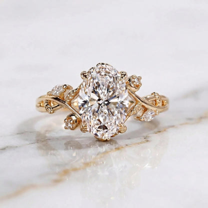 IGI Certified Oval Lab Diamond Engagement Ring
