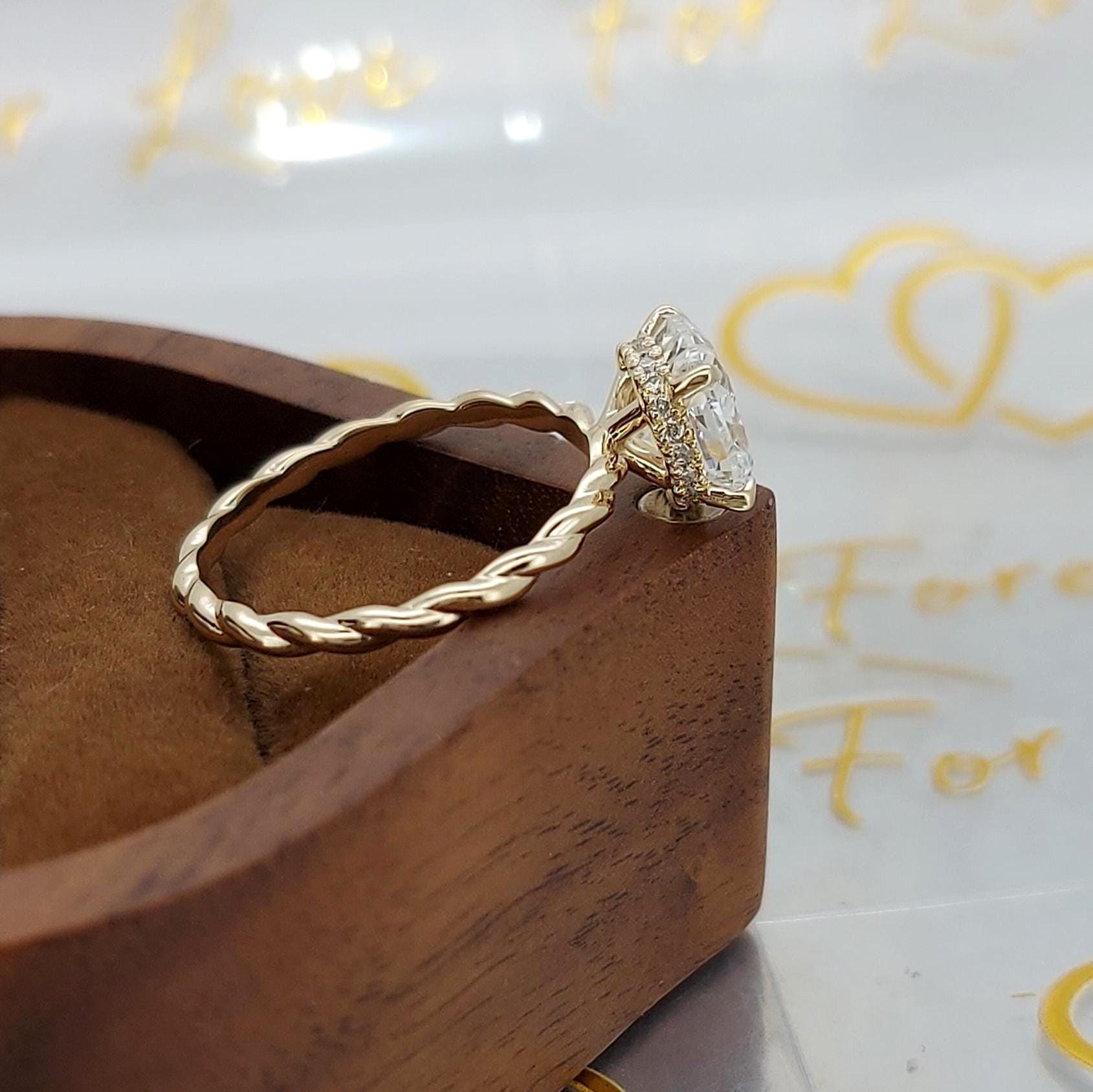 2.03 Ct IGI Certified Cushion Lab Diamond Engagement Ring