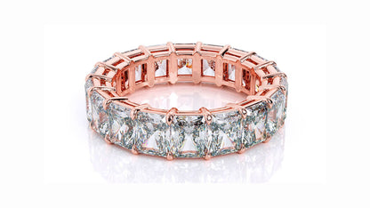 4.0 Ct Radiant Moissanite Wedding Band