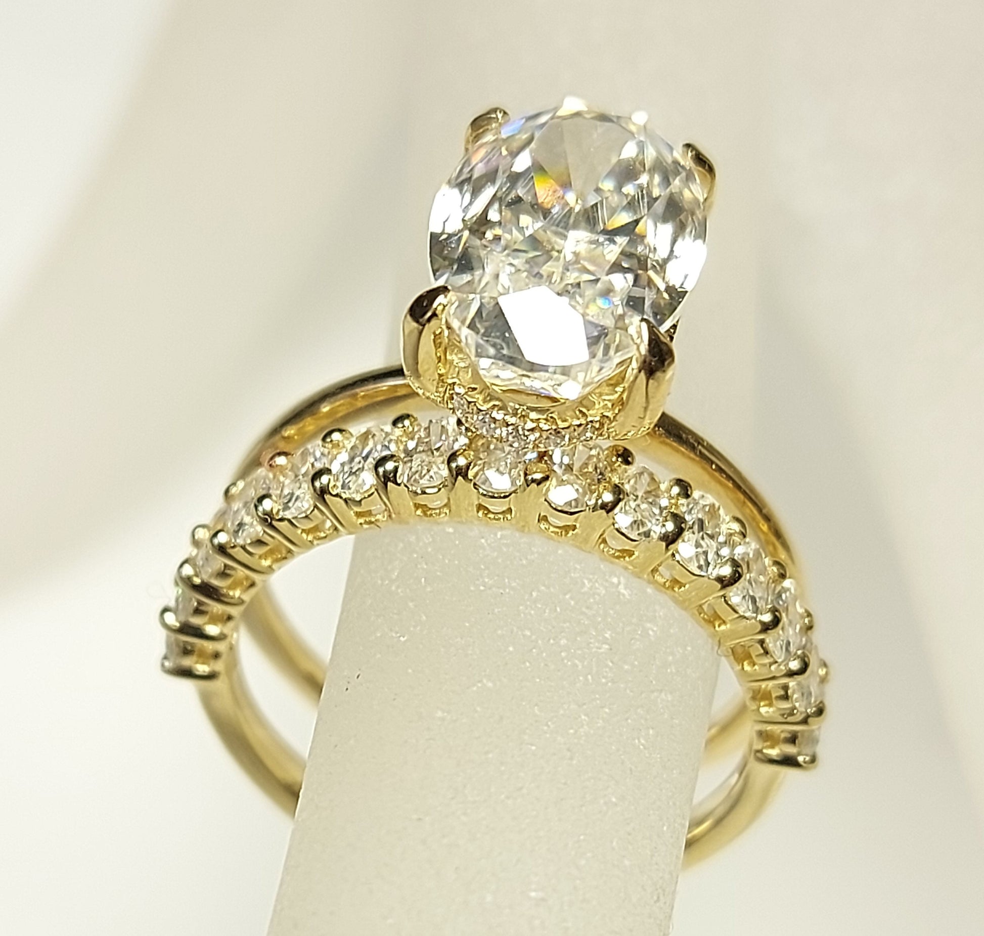 4 Ct Oval Moissanite Eternity Band