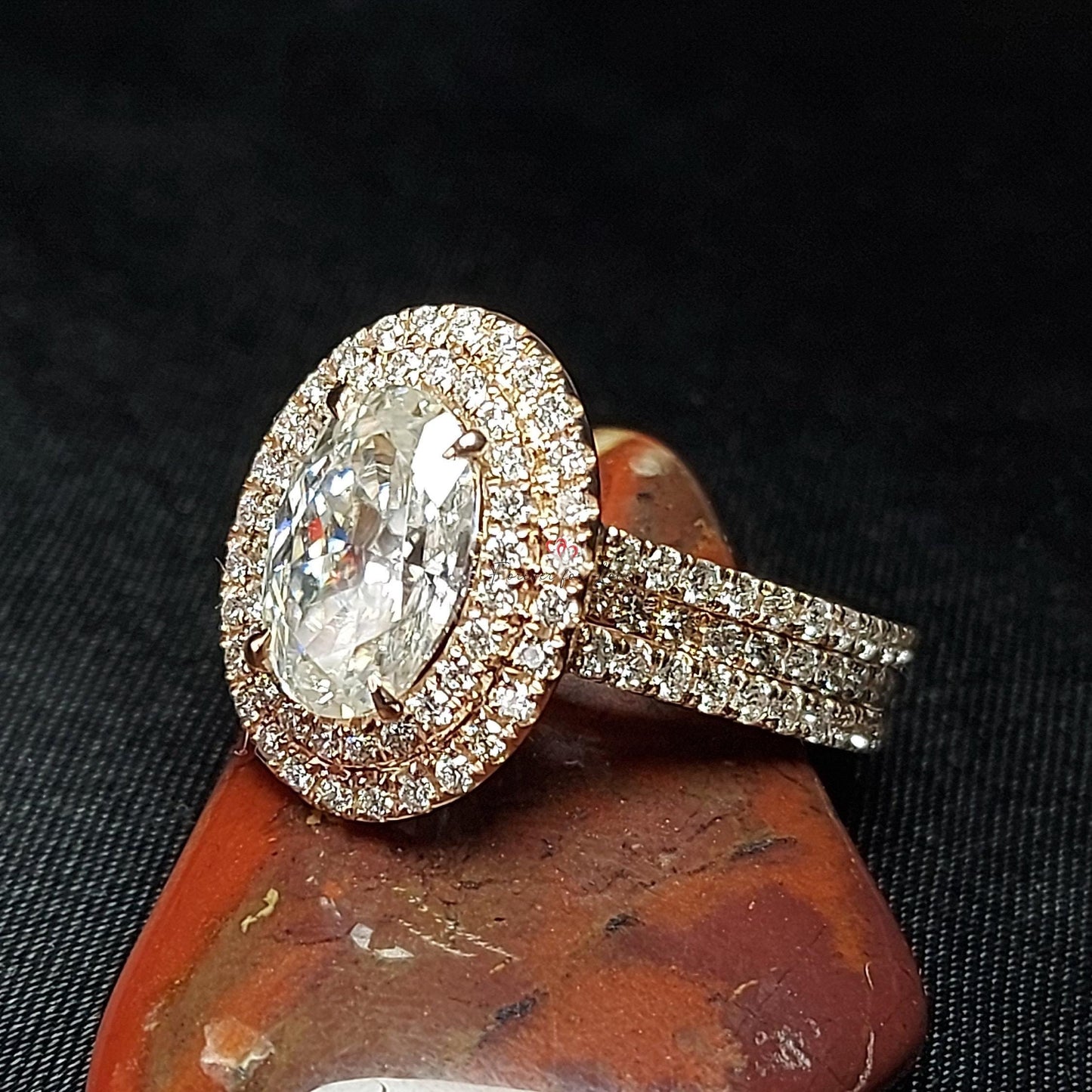 2.5 Ct F VS1 Oval Lab Diamond Solitaire Ring Oval cut 1Ct Moissanite Brilliant Cut engagement ring in 935 Argentium Silver — custom handcrafted by Forever For Love