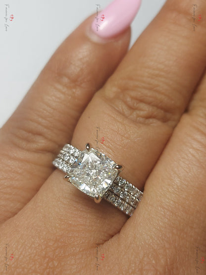 2 Ct IGI Certified Cushion Lab Diamond Engagement Ring