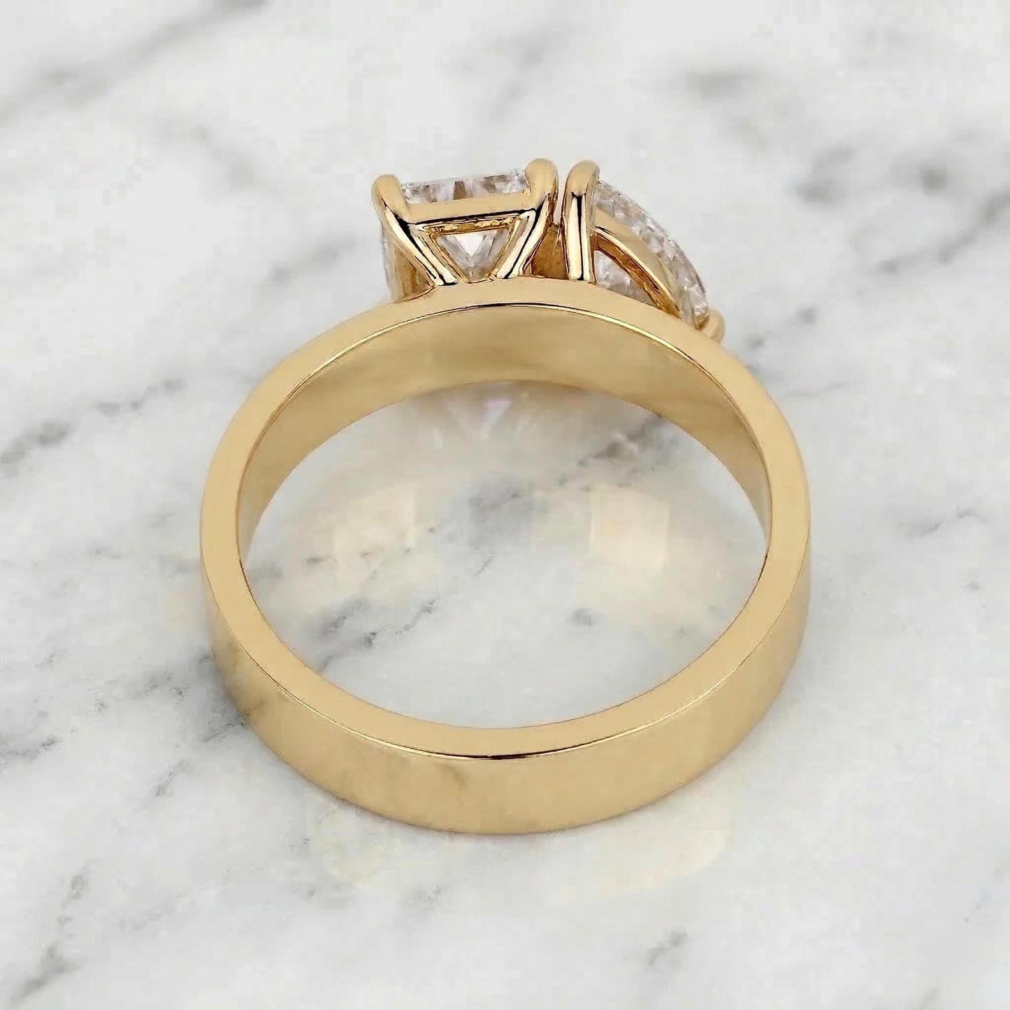 2 Ct IGI Certified Pear Lab Diamond Engagement Ring Pear cut Moissanite engagement ring in Gold or Platinum — custom handcrafted by Forever For Love