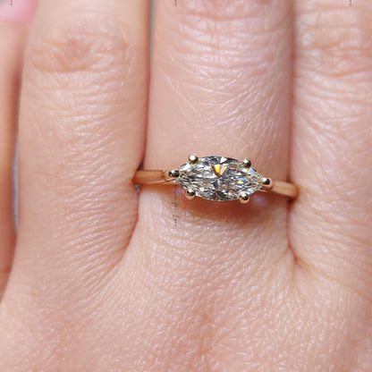 1 Ct IGI Certified Marquise Lab Diamond Engagement Ring