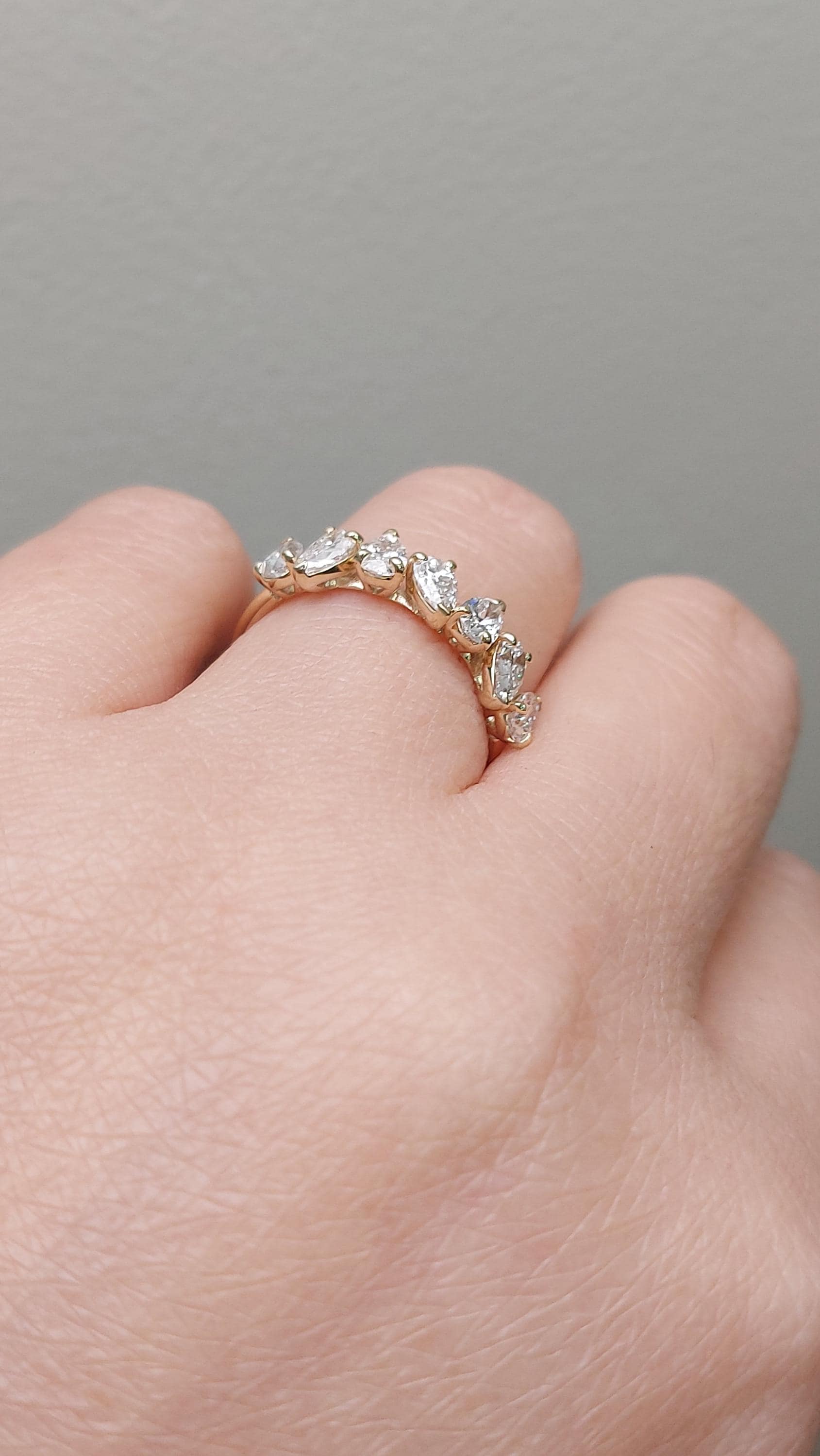 Pear Lab Diamond Half Eternity Band