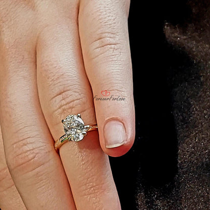1.35 Ct IGI Certified Oval Lab Diamond Engagement Ring