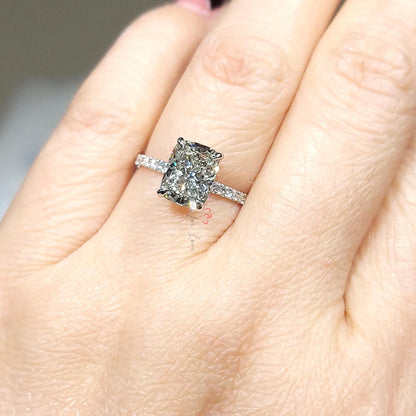 2 Ct IGI Certified Cushion Lab Diamond Engagement Ring