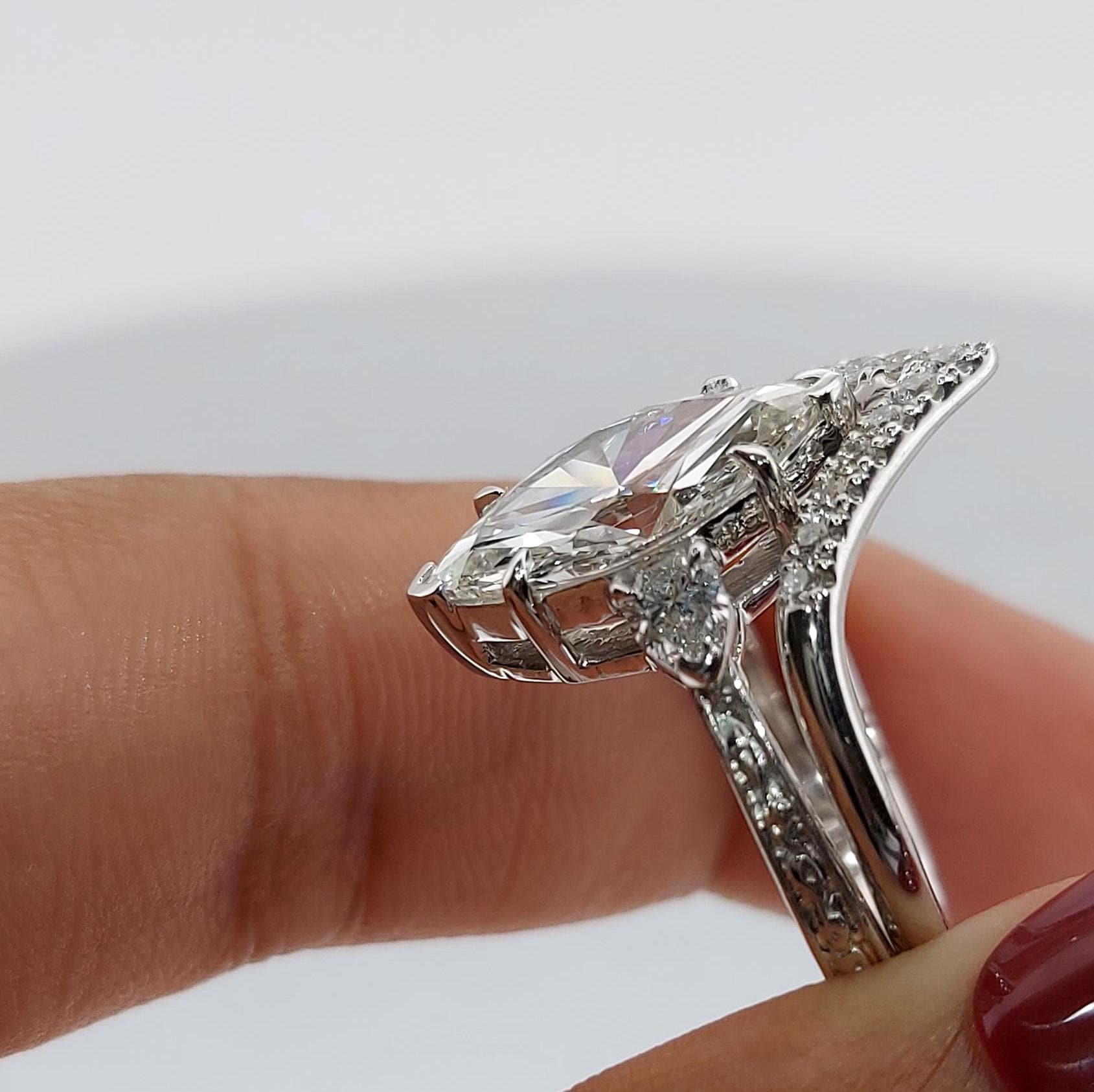1.5 Ct Marquise Lab Diamond Eternity Band