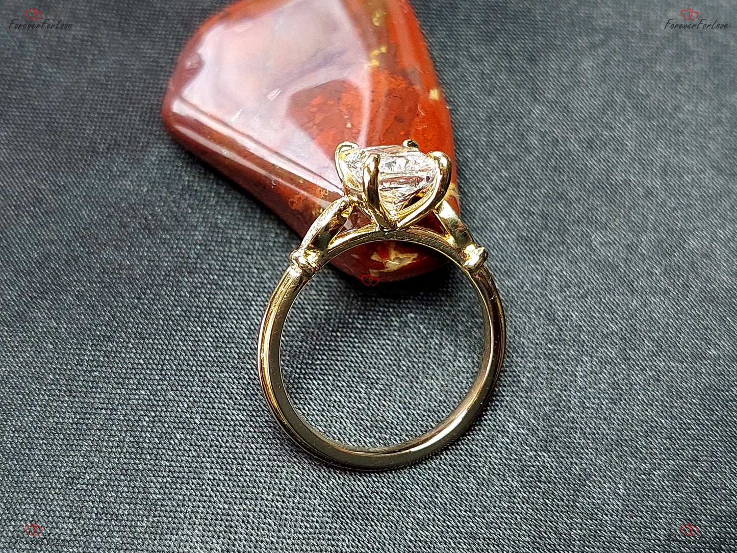 2.03 Ct IGI Certified Cushion Lab Diamond Engagement Ring Cushion cut 1Ct Moissanite Brilliant Cut engagement ring in 935 Argentium Silver — custom handcrafted by Forever For Love