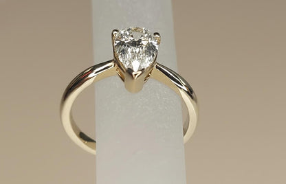 1.25 Ct Pear Diamond Engagement Ring
